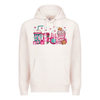 Pale Pink pink Christmas coffee Premium Hoodie - Jasminsmagicworld