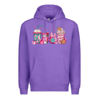 Purple pink Christmas coffee Premium Hoodie - Jasminsmagicworld