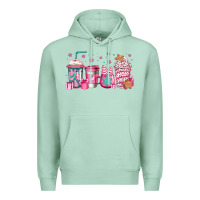 Seafoam pink Christmas coffee Premium Hoodie - Jasminsmagicworld