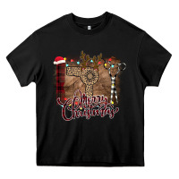 Black Merry Christmas Hairdresser Heavy Core Tee - Bettercallsaul