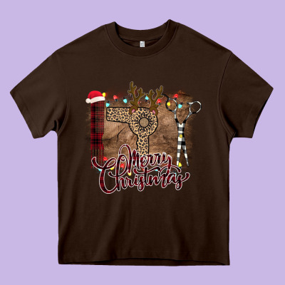 Merry Christmas Hairdresser Heavy Core Tee Designed By Bettercallsaul