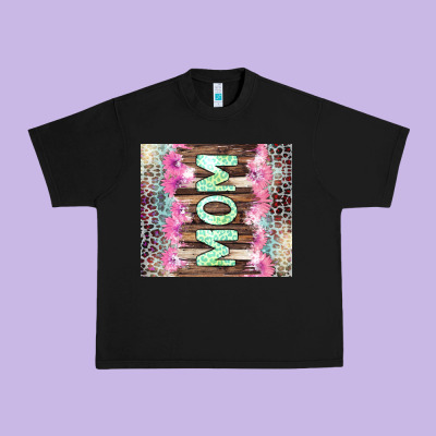 Mom Leopard Urban Heavy Tee Designed By Cowgirlartshop