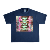 Navy Mom leopard Urban Heavy Tee - CowGirlArtShop