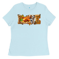 Baby Blue Love with Turkey Ladies Tee - texasbilliewilder