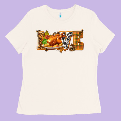 Love With Turkey Ladies Tee Designed By Texasbilliewilder