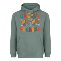 Sage groovy grandma retro 70s peace sign design grandmother Heavyweight Hoodie - longCreatives