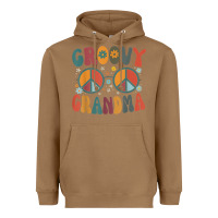 Toasted Coconut groovy grandma retro 70s peace sign design grandmother Heavyweight Hoodie - longCreatives