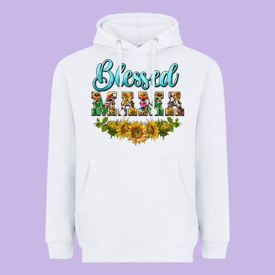 Blessed Mama Heavyweight Hoodie Designed By Barkaloodesign