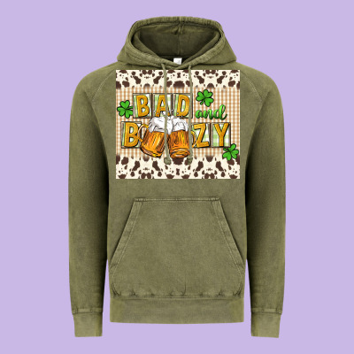 Bad And Boozy Vintage Hoodie Designed By Cowgirlartshop