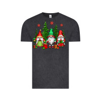 Vintage Black christmas gnomies Vintage Tee - CowGirlArtShop