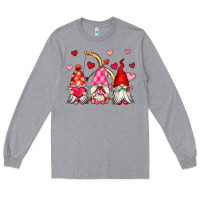 Heather Grey valentine's day gnomes Long Sleeve Tee - OliviaCreatesArt