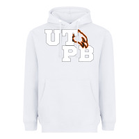 White UTPB Permian Basin Student Heavyweight Hoodie - longCreatives