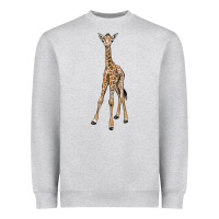 Heather Grey baby giraffe Heavyweight Sweatshirt - LillyAllenDesigns