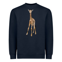 Navy baby giraffe Heavyweight Sweatshirt - LillyAllenDesigns