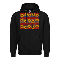 Black usa and sunflower pattern Zipper Hoodie - Artiststas