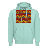 Usa And Sunflower Pattern Zipper Hoodie | Teevron