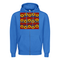 True Royal usa and sunflower pattern Zipper Hoodie - Artiststas