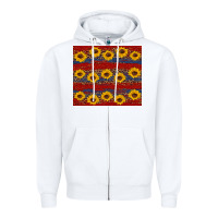White usa and sunflower pattern Zipper Hoodie - Artiststas