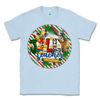 Dusty Blue Christmas Jolly Teacher Classic Tee - Artiststas