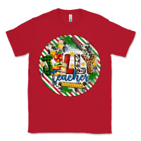 Red Christmas Jolly Teacher Classic Tee - Artiststas
