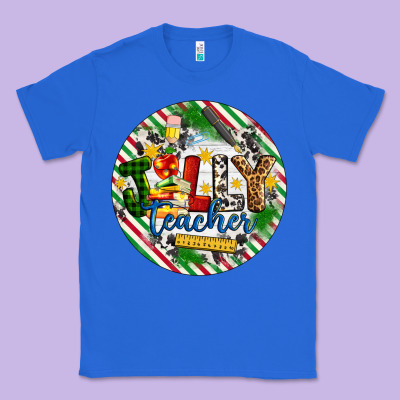 Christmas Jolly Teacher Classic Tee Designed By Artiststas