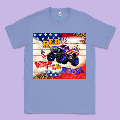 Red White & Boom Classic Tee Designed By Tumblerdesignbyshophia