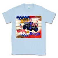 Dusty Blue red white & boom Classic Tee - TumblerDesignByShophia