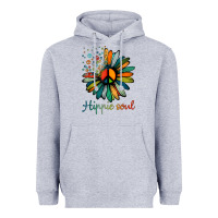 Heather Grey daisy peace sign hippie soul tshirt flower lovers gifts Heavyweight Hoodie - longCreatives