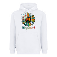 White daisy peace sign hippie soul tshirt flower lovers gifts Heavyweight Hoodie - longCreatives