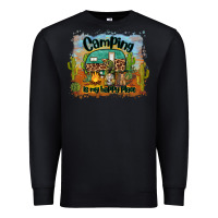 Black camping is my happy place Premium Sweatshirt - BarkalooDesign