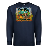 Navy camping is my happy place Premium Sweatshirt - BarkalooDesign