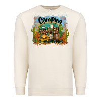 Camping Is My Happy Place Premium Sweatshirt | Teevron