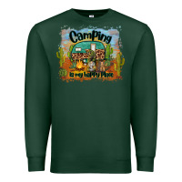 Sports Green camping is my happy place Premium Sweatshirt - BarkalooDesign