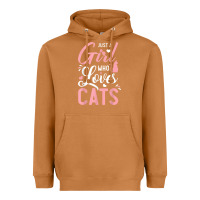 Meerkat just a girl who loves cats cute cat lover gifts Heavyweight Hoodie - longCreatives