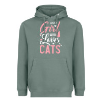 Sage just a girl who loves cats cute cat lover gifts Heavyweight Hoodie - longCreatives