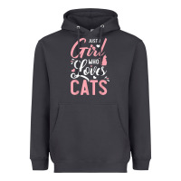 Smoke just a girl who loves cats cute cat lover gifts Heavyweight Hoodie - longCreatives