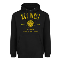 Black key west florida vintage distressed style design souvenir Heavyweight Hoodie - longCreatives