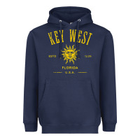 Key West Florida Vintage Distressed Style Design Souvenir Heavyweight Hoodie | Teevron