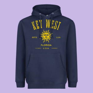 Key West Florida Vintage Distressed Style Design Souvenir Heavyweight Hoodie Designed By Longcreatives