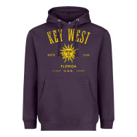 Plum key west florida vintage distressed style design souvenir Heavyweight Hoodie - longCreatives
