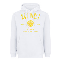 White key west florida vintage distressed style design souvenir Heavyweight Hoodie - longCreatives
