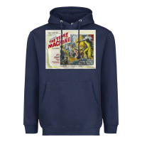 Navy The Time Machine, Time Travel, Retro Movie Poster, Cult Classic, Futur Heavyweight Hoodie - longCreatives