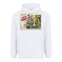 White The Time Machine, Time Travel, Retro Movie Poster, Cult Classic, Futur Heavyweight Hoodie - longCreatives