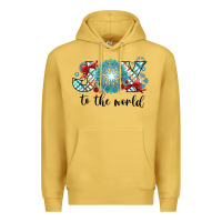 Antique Gold Joy to the World Premium Hoodie - CowhideDigitalArt