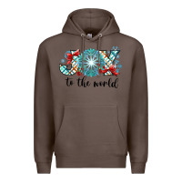 Coffee Joy to the World Premium Hoodie - CowhideDigitalArt