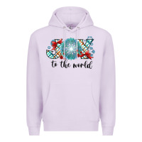 Lilac Joy to the World Premium Hoodie - CowhideDigitalArt