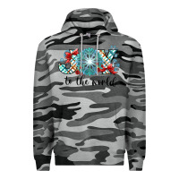 Slate Camo Joy to the World Premium Hoodie - CowhideDigitalArt