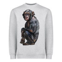 Chimpanzee Illustrations Heavyweight Sweatshirt | Teevron