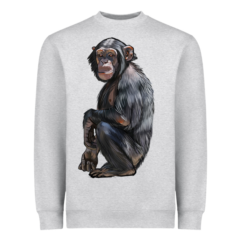 Chimpanzee Illustrations Heavyweight Sweatshirt by LillyAllenDesigns | Teevron