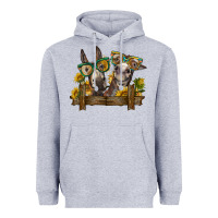 Heather Grey 2 donkeys with sunflowers Heavyweight Hoodie - BarkalooDesign